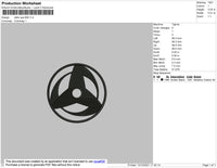 Obito Eye BW Embroidery
