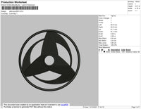 Obito Eye BW Embroidery