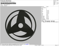 Obito Eye BW Embroidery