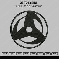 Obito Eye BW Embroidery