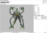 Octopus Embroidery File 6 sizes