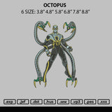 Octopus Embroidery File 6 sizes