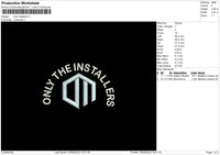 Only Stallers Embroidery File 6 sizes