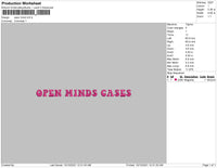 Open Mind Cases Embroidery