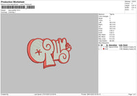 Graffiti02 Embroidery File 6 sizes