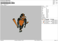 Orioles Bird Embroidery
