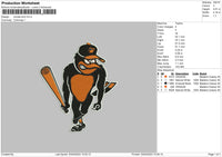 Orioles Bird Embroidery