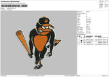 Orioles Bird Embroidery