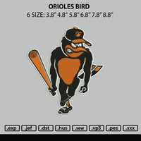 Orioles Bird Embroidery