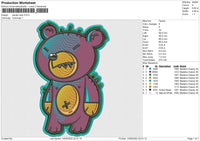 Panda Color Embroidery
