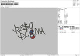 Peso Ploma Text Embroidery File 6 sizes