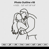 Photo outline v18 Embroidery