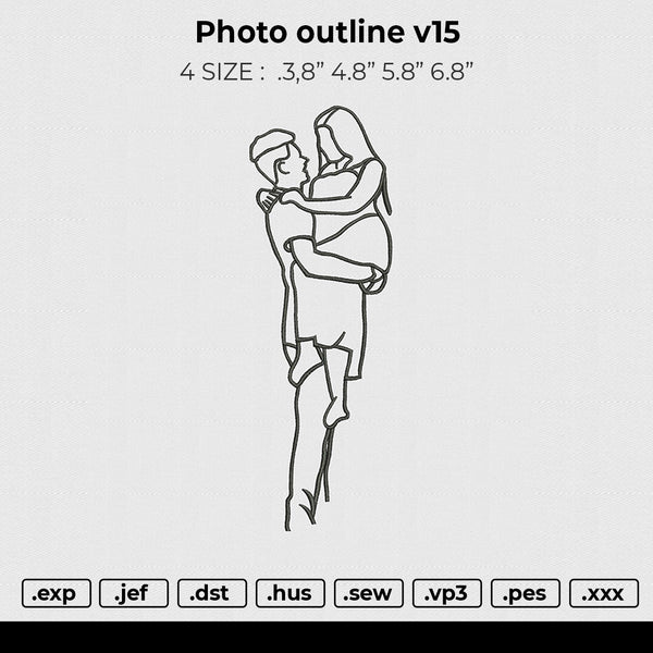 Photo outline v15 Embroidery