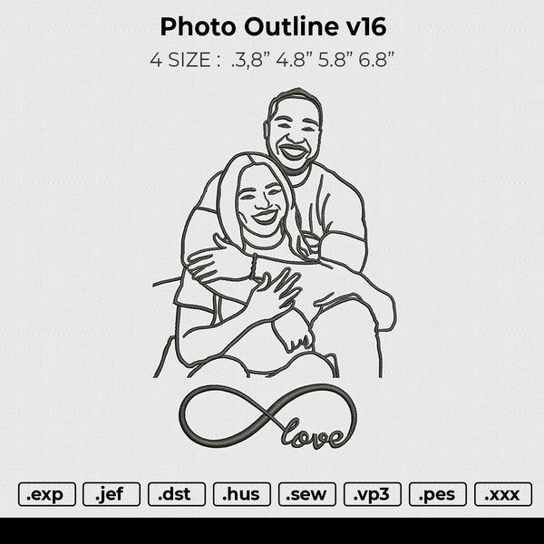 Photo outline v16 Embroidery