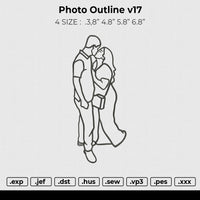 Photo outline v17 Embroidery