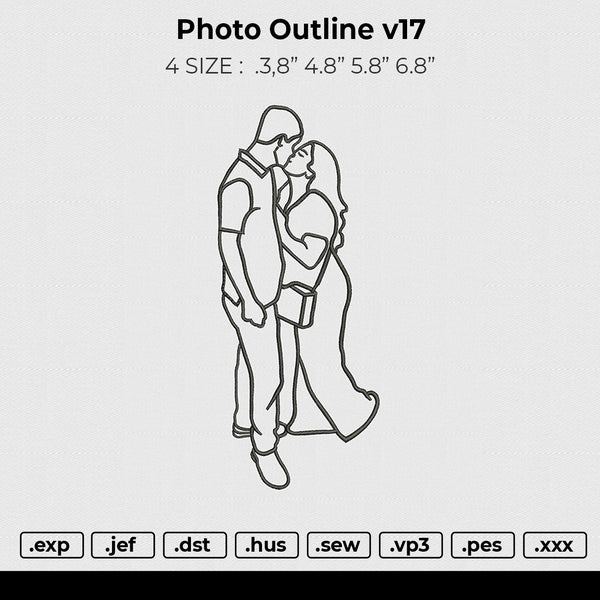 Photo outline v17 Embroidery