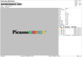 Picasso T Embroidery File 6 sizes