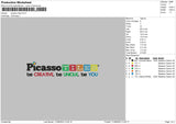 Picasso T Embroidery File 6 sizes