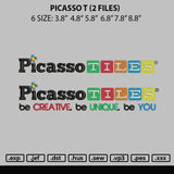 Picasso T Embroidery File 6 sizes