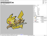 Pikachu Zenitsu Embroidery