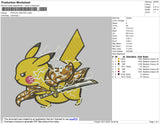 Pikachu Zenitsu Embroidery