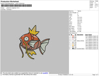 Pokemon Magikarp Embroidery