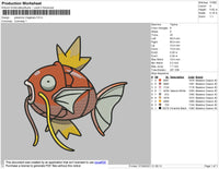 Pokemon Magikarp Embroidery