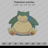 Pokemon Snorlax Embroidery