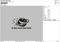 Planet Embroidery File 6 sizes