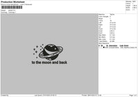 Planet Embroidery File 6 sizes