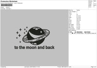Planet Embroidery File 6 sizes