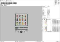 Player Song 05 Embroidery File 6 sizes