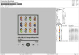 Player Song 05 Embroidery File 6 sizes