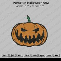 Pumpkin Halloween 002 Embroidery