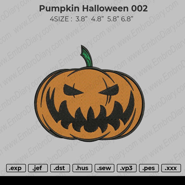 Pumpkin Halloween 002 Embroidery