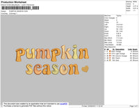 Pumpkin Season Embroidery
