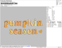 Pumpkin Season Embroidery