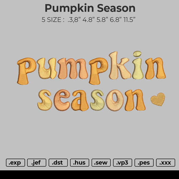 Pumpkin Season Embroidery