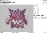 Pokemon Gastly V3 Embroidery