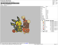 Pokemon Halloween Embroidery