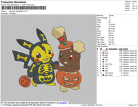 Pokemon Halloween Embroidery