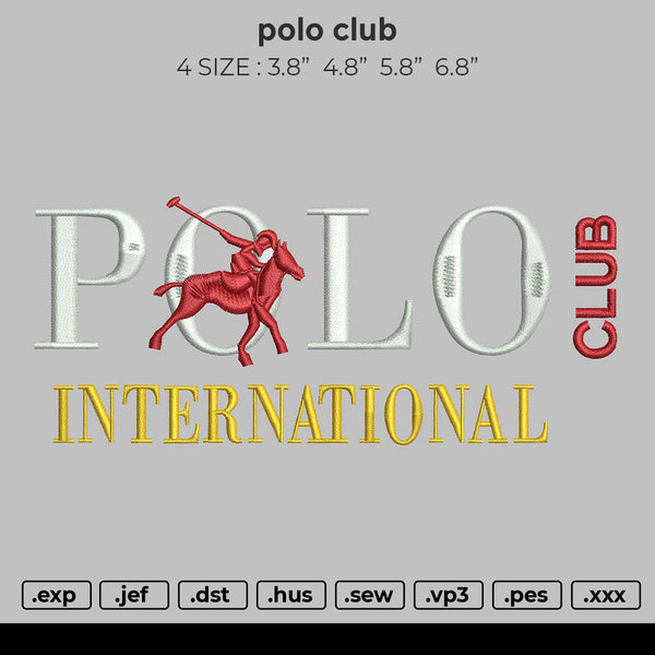 Polo Club Embroidery