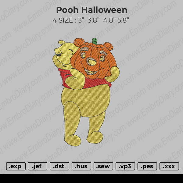 Pooh Halloween Embroidery