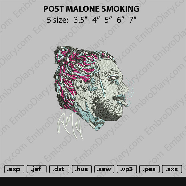 Post Malon Smoking Embroidery