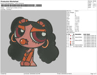 Powerpuf Girl w Bubles v2 Embroidery