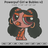 Powerpuf Girl w Bubles v2 Embroidery