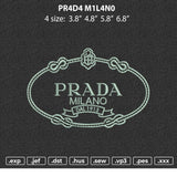 Prada Milano Oval Embroidery