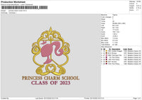 Princes charm scool Embroidery