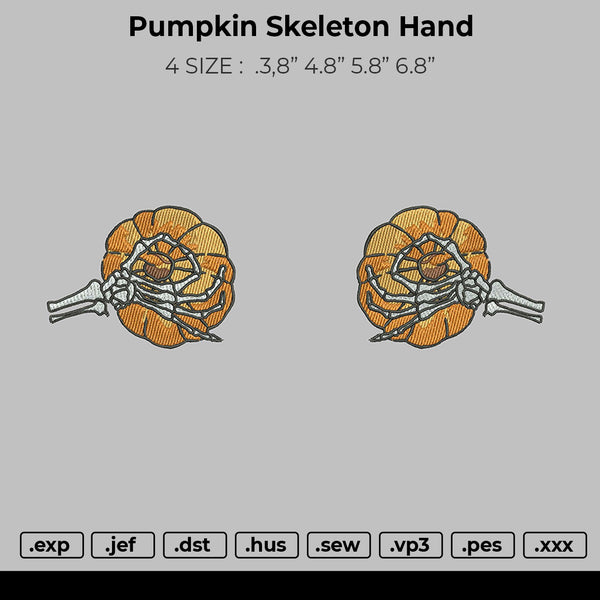 Pumpkin Skeleton Hand