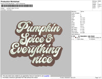 Pumpkin Spice Text Embroidery